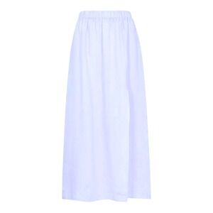 Bella Dahl Linen Maxi Skirt Elastic Waist‎ Slit Hem Light Blue Women Size Large